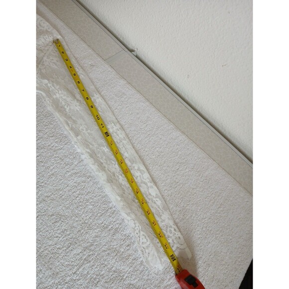 Elegant White and Blue Lace Maxi Dress - Picture 10 of 13